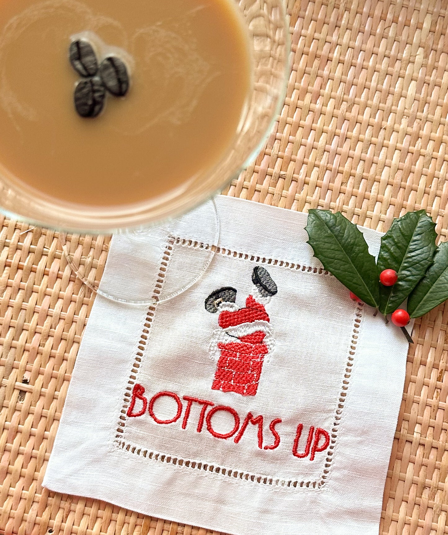 Bottoms up Cocktail Napkin Set