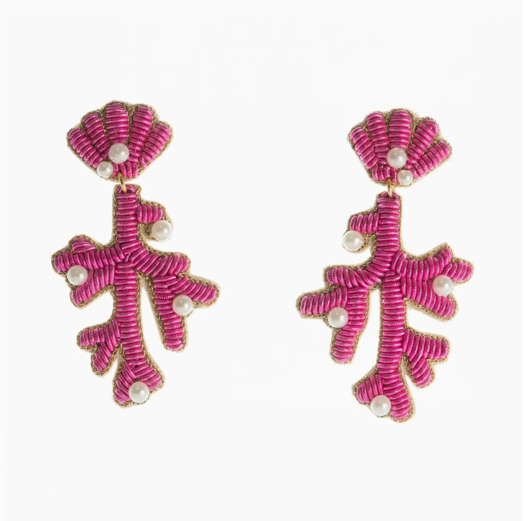 Capri Coral Earring