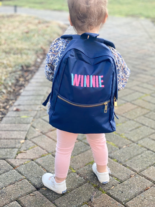 Navy and Brass Backpack